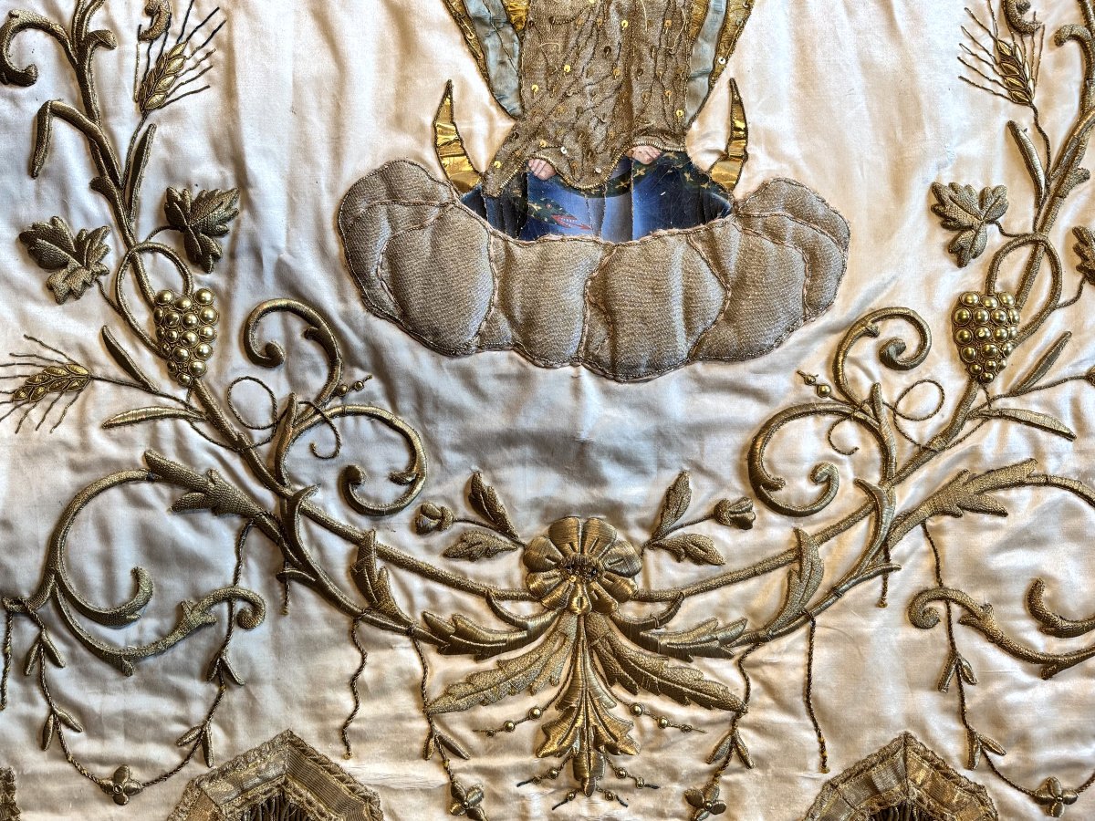 Large Marian Processional Banner – 19th Century -photo-2