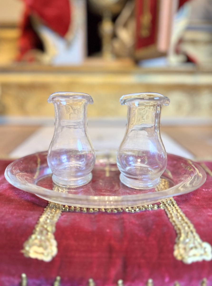 Burettes et lavabo en verre – XIXe