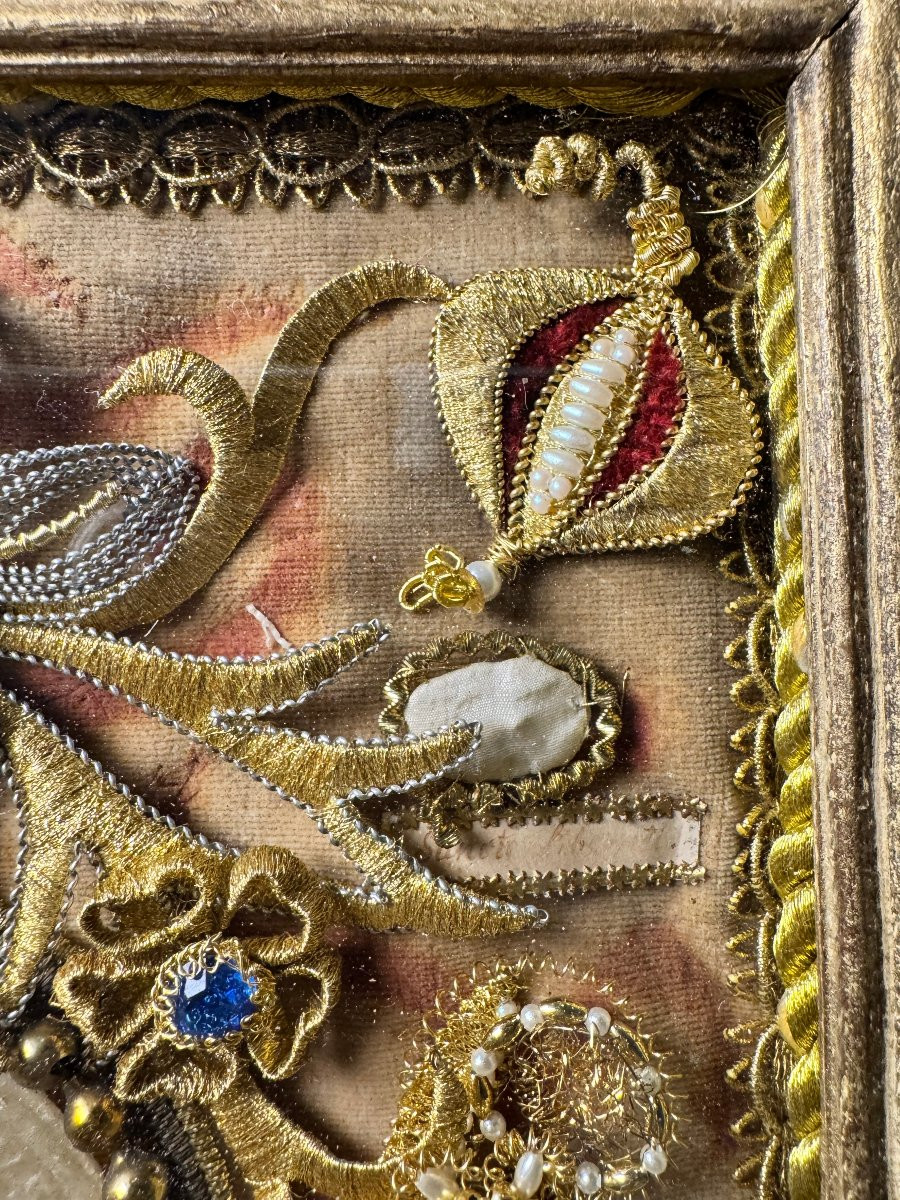 Reliquary With Four Relics And Its Agnus Dei - 19th Century -photo-4