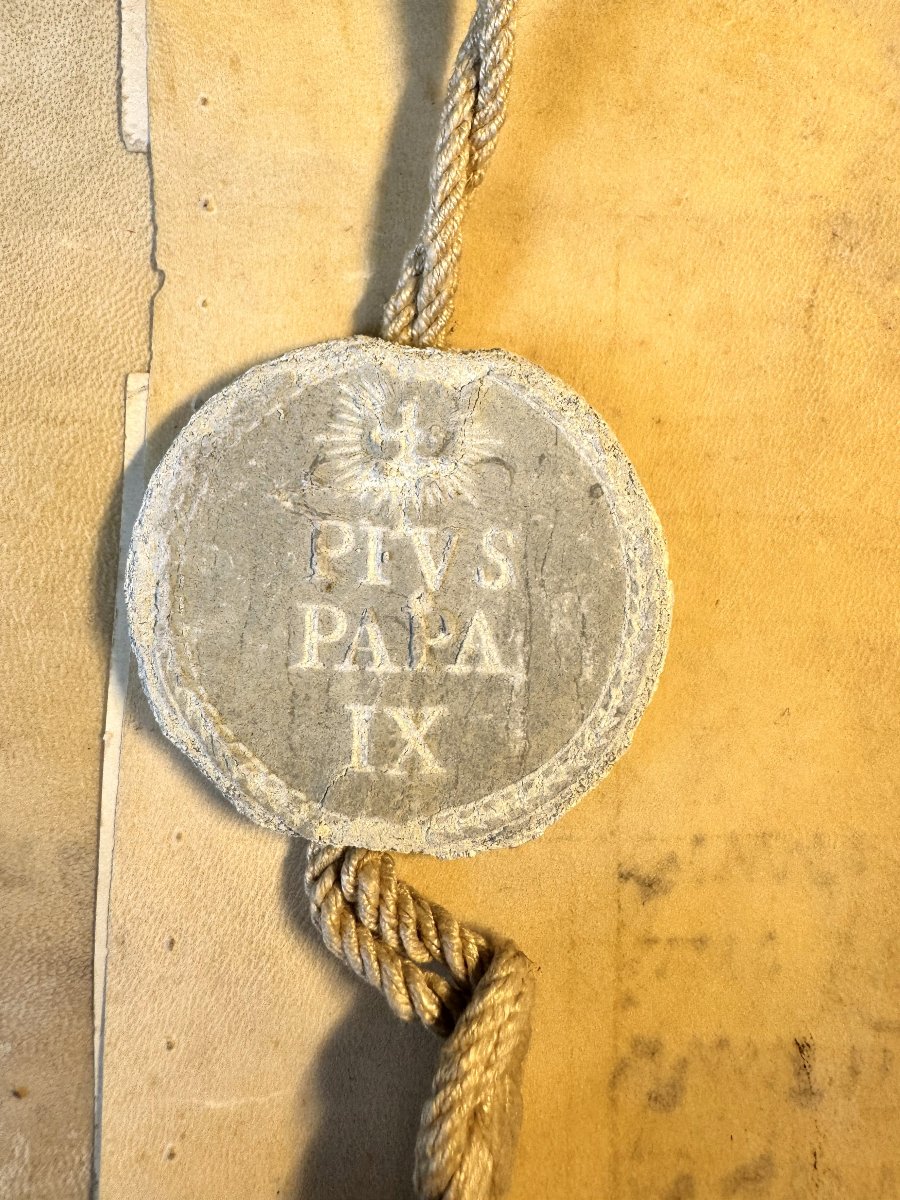 Bull Of Pius IX (1792-1878) With His Seal - 19th Century-photo-4