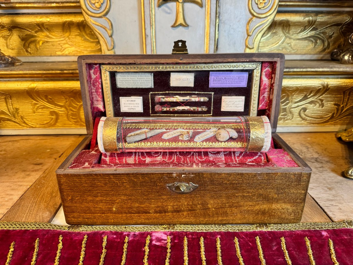 Boite Reliquaire Aux Trois Ampoules - Début XXe -photo-2