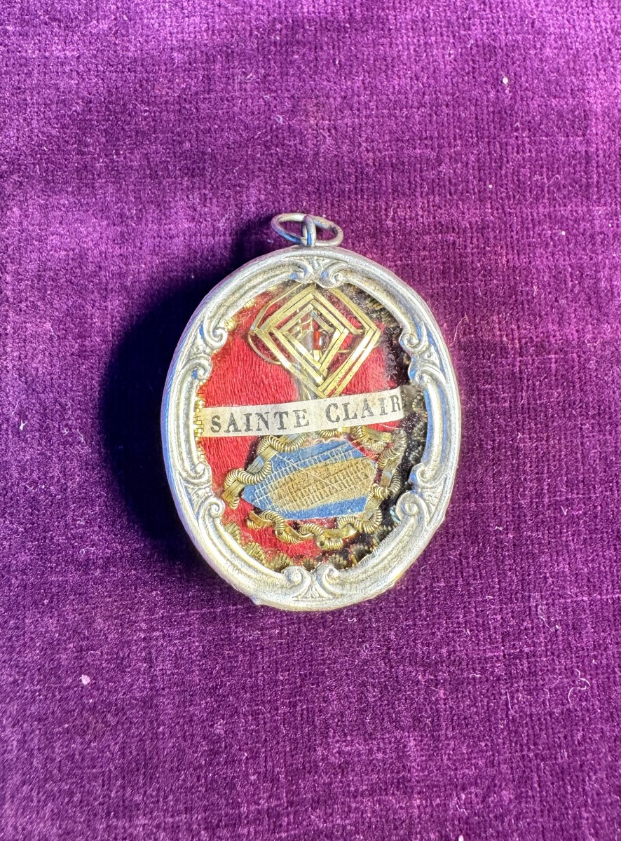 Relic Ex-ossibus Of Saint Clare And Its Authentic - 1911