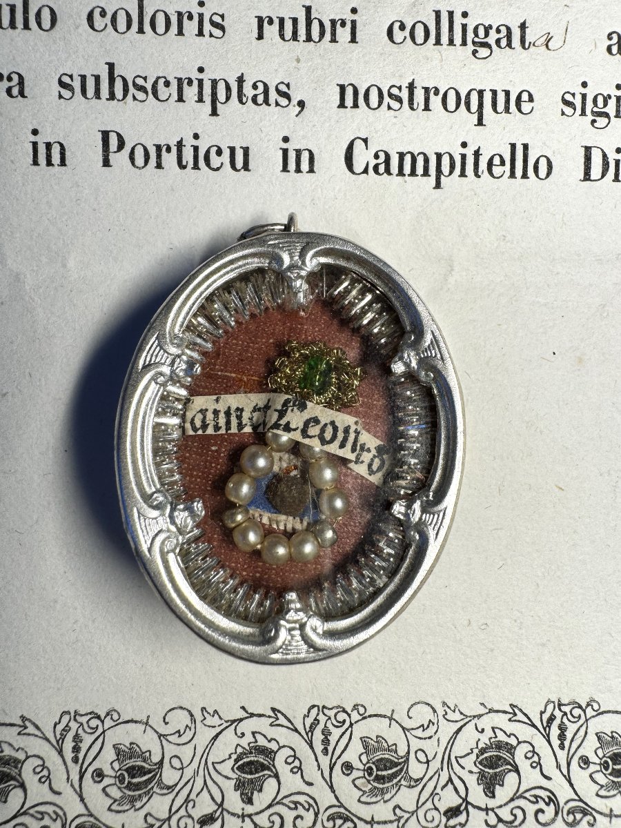 Relique de Saint Leonardi et son authentique - 1868 -photo-2