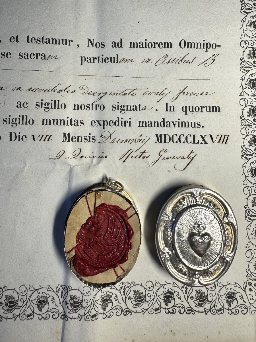 Relique de Saint Leonardi et son authentique - 1868 -photo-4