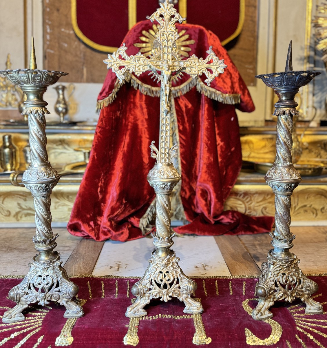 Garniture d’autel – XIXe