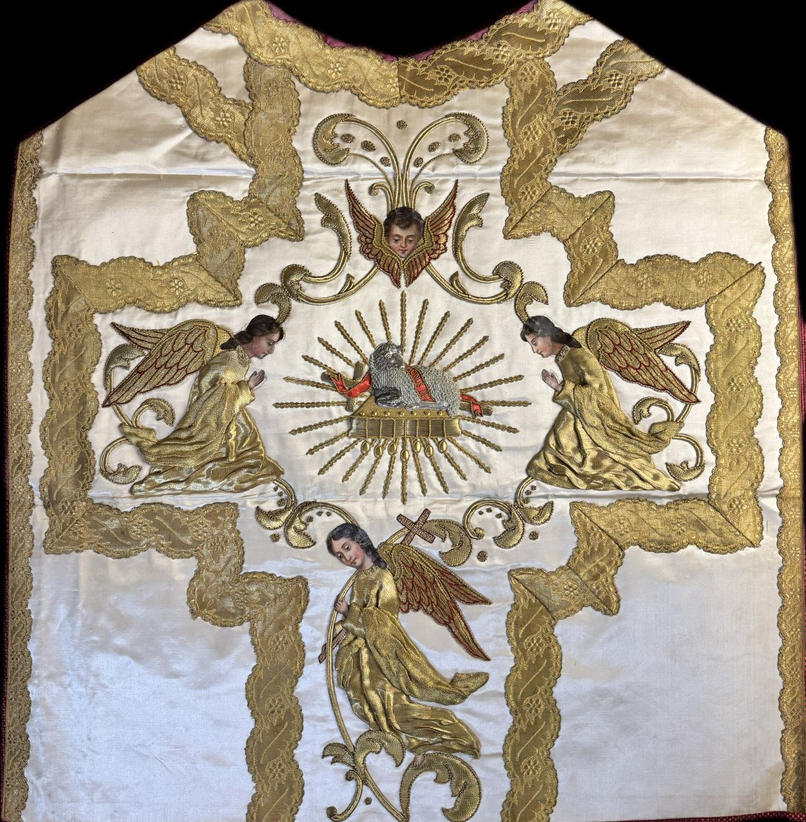 Chasuble With Angels - 19th Century-photo-2