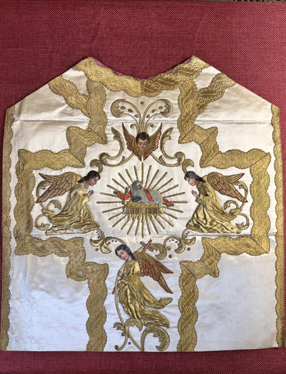 Chasuble With Angels - 19th Century-photo-3