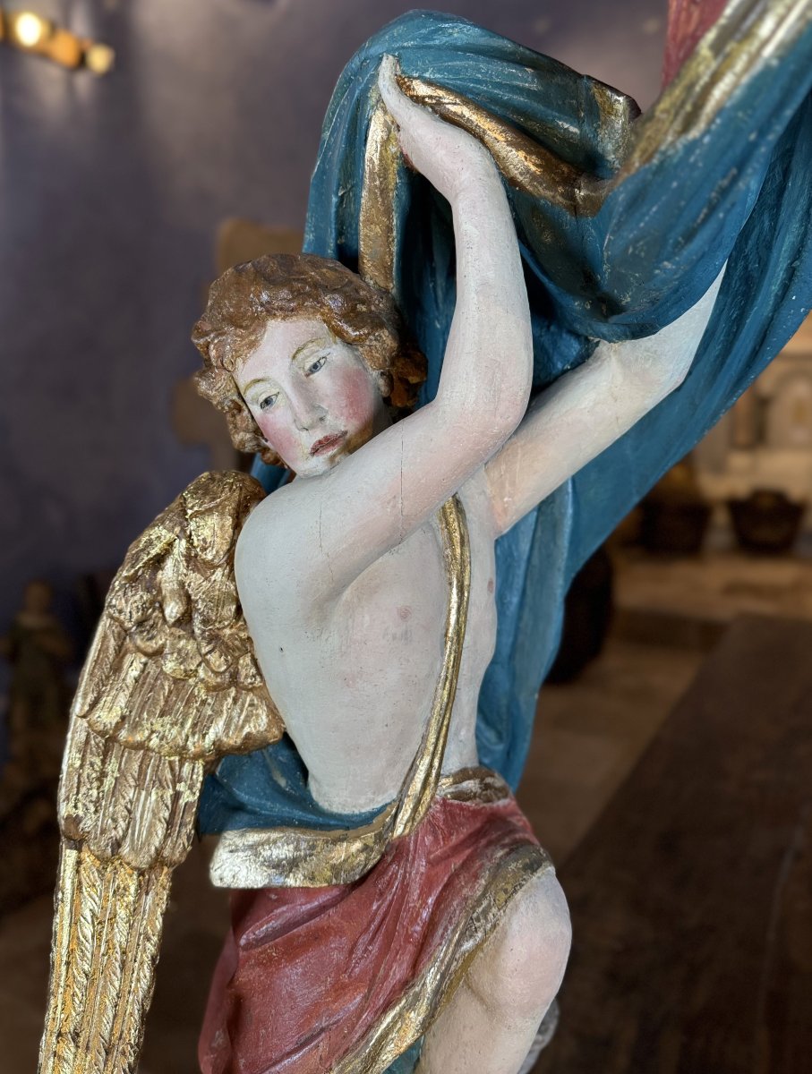 Galerie D'autel - Ciborium et ses deux Anges – XVIIIe-photo-4