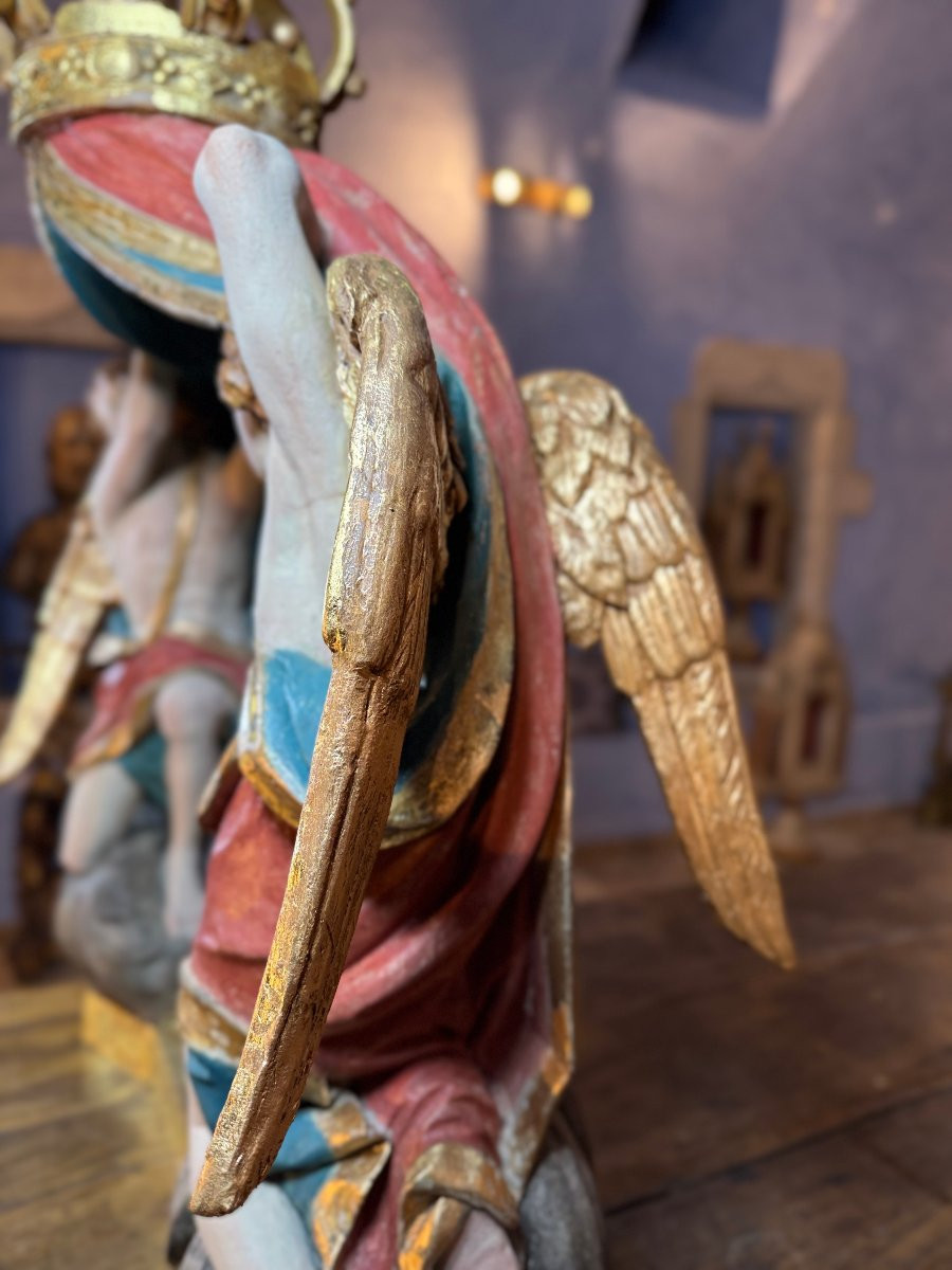 Galerie D'autel - Ciborium et ses deux Anges – XVIIIe-photo-1