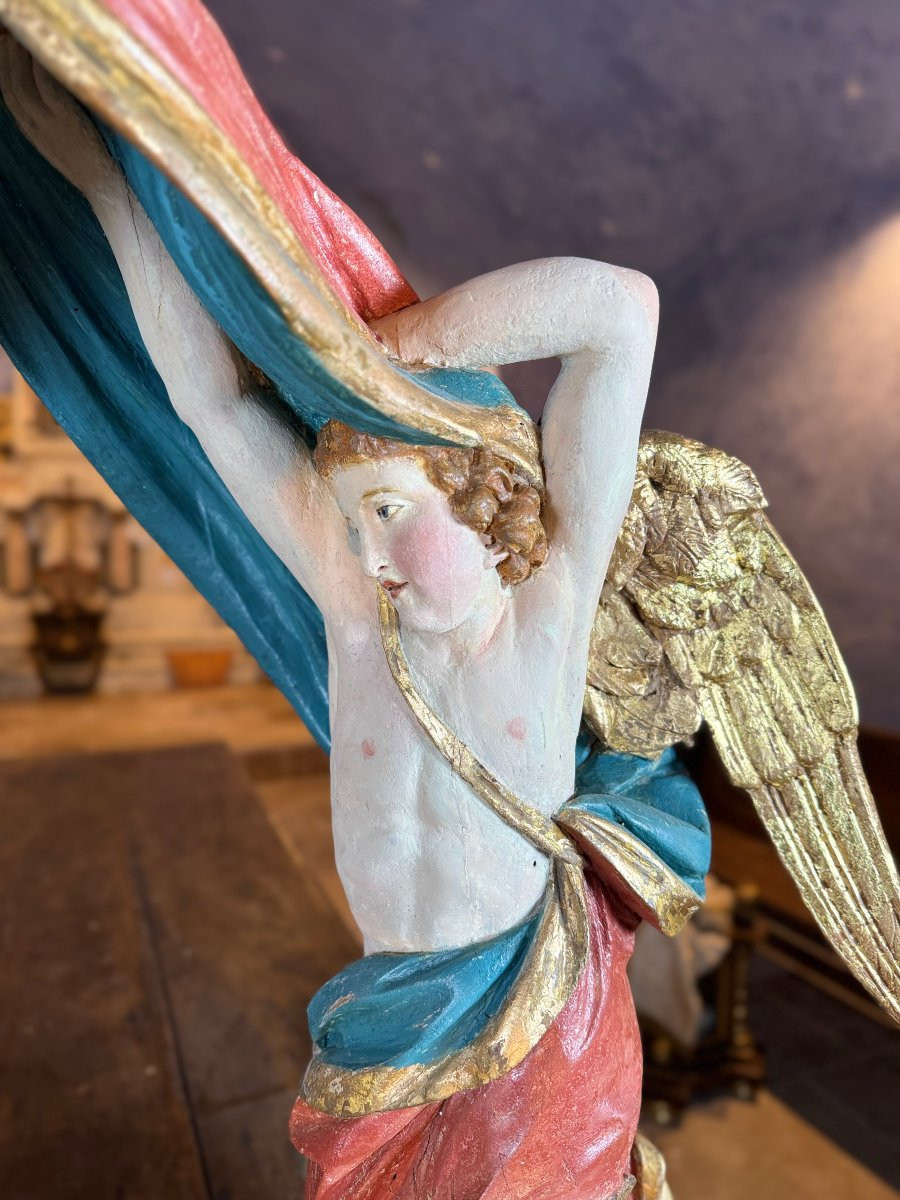 Galerie D'autel - Ciborium et ses deux Anges – XVIIIe-photo-3