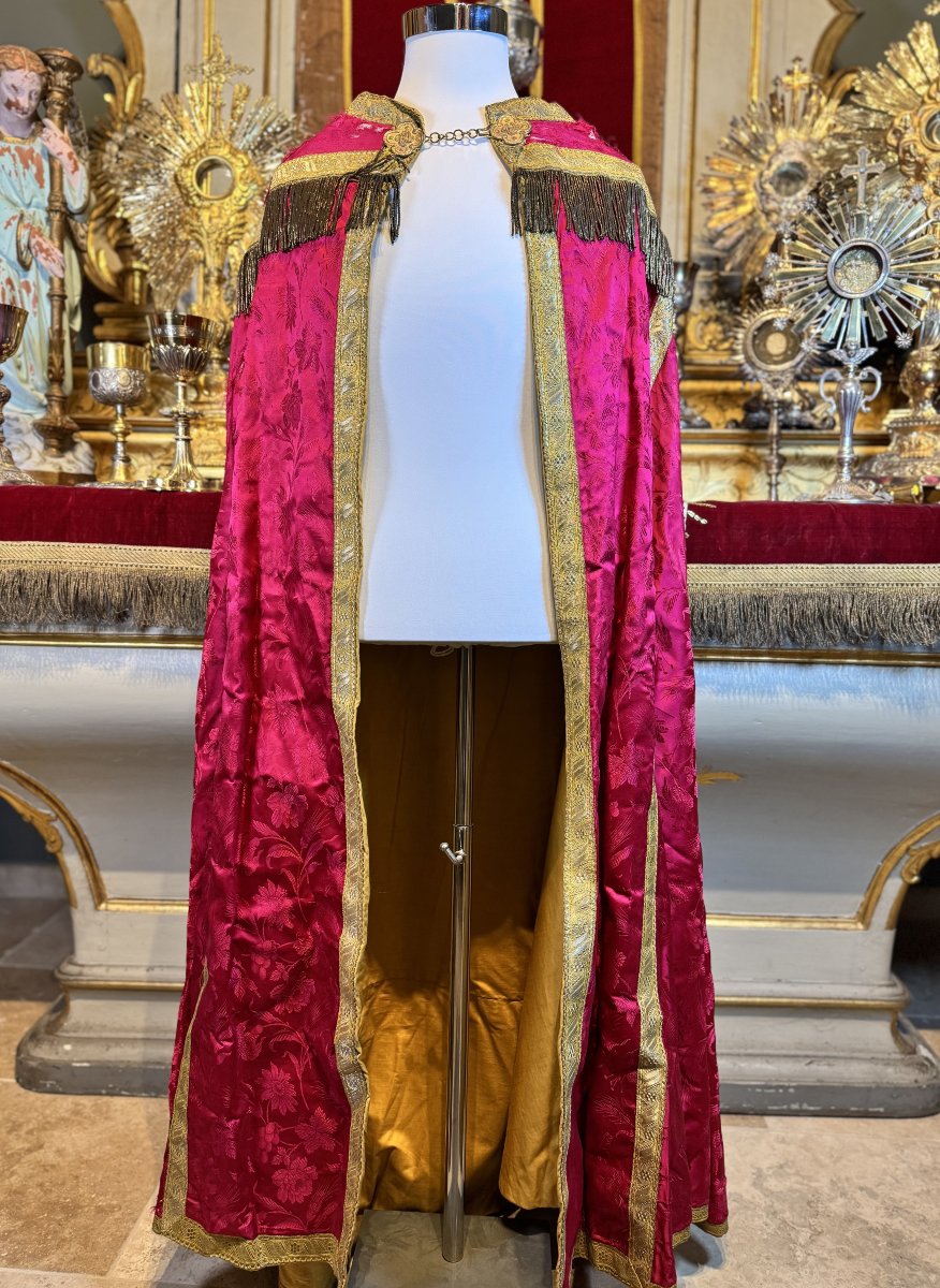 Red Liturgical Cape - 19th Century-photo-2