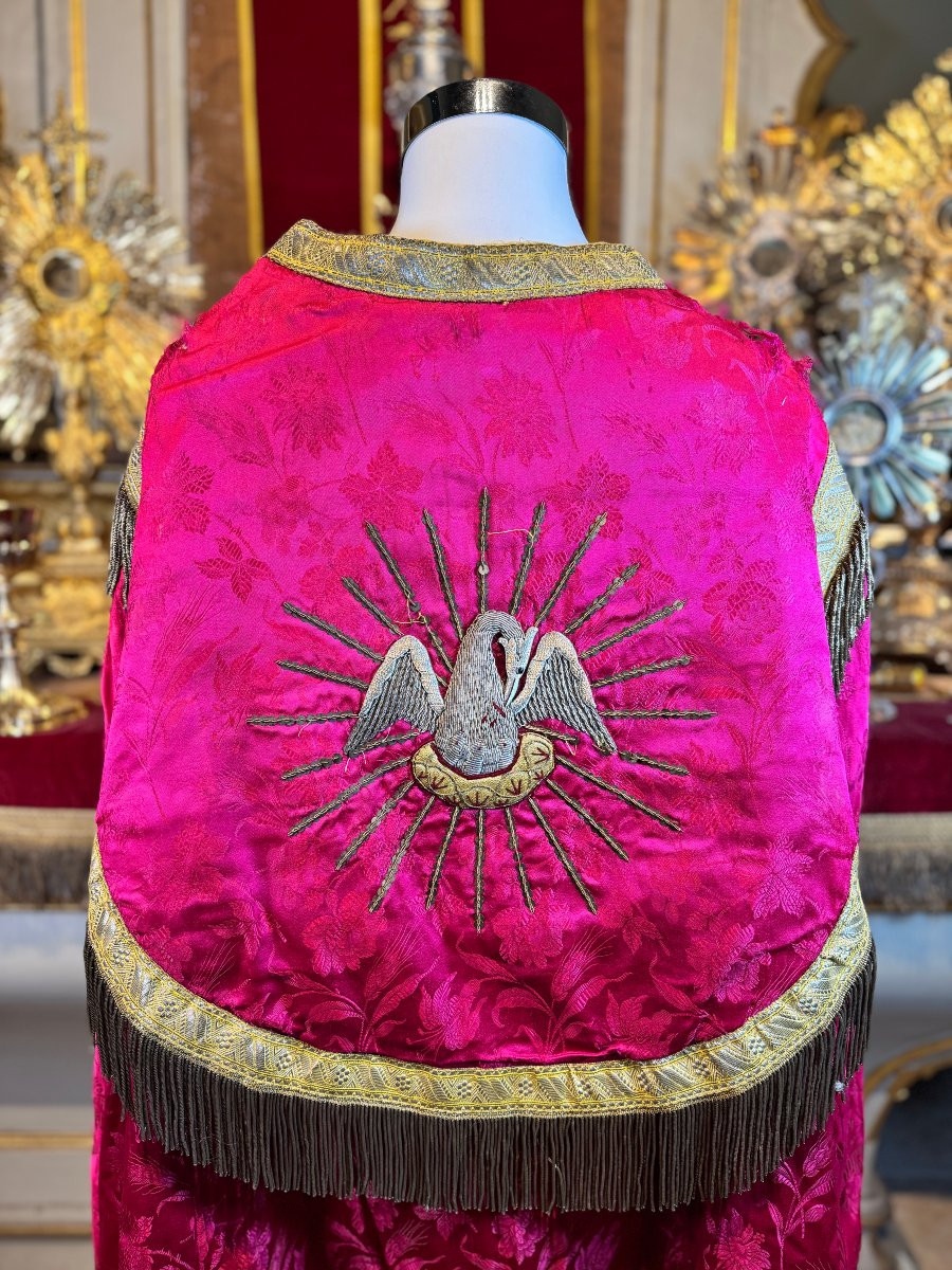 Red Liturgical Cape - 19th Century-photo-3