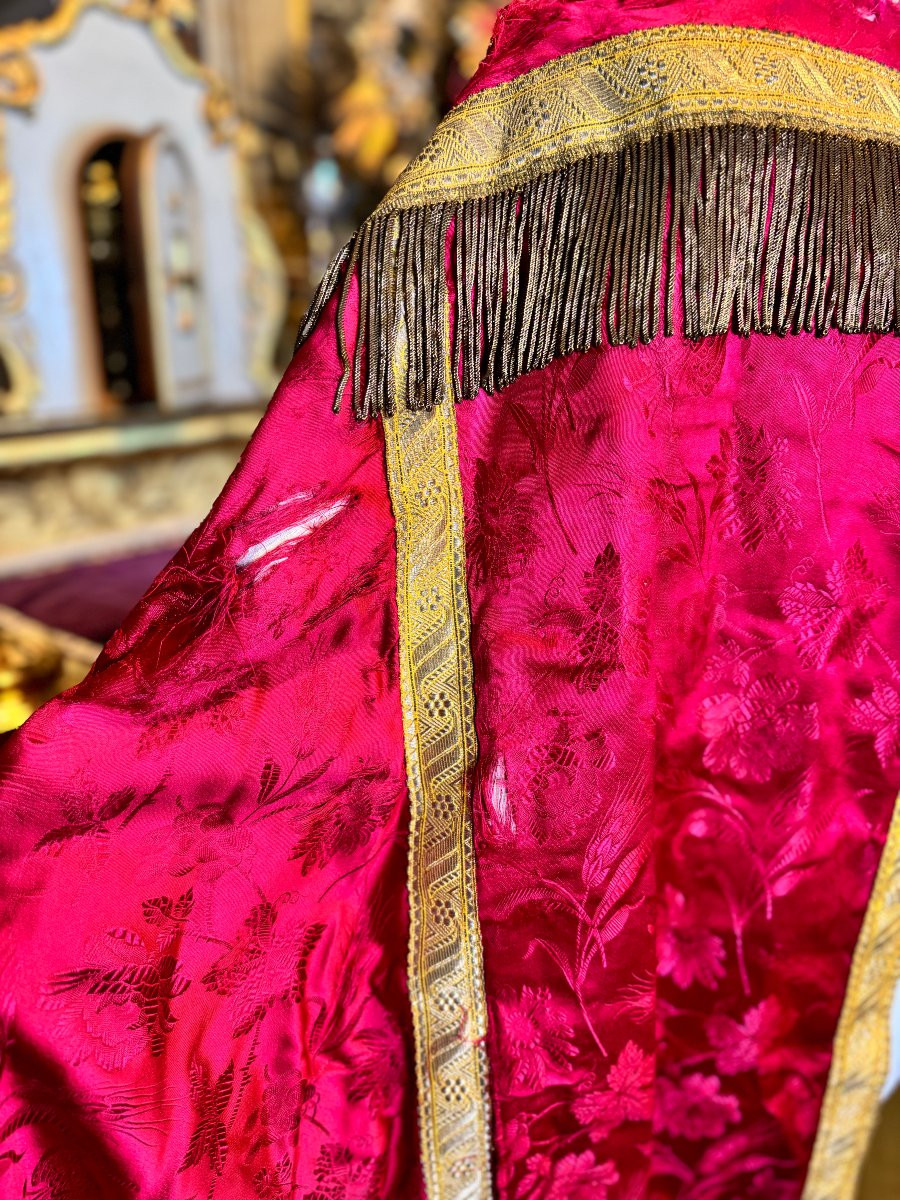 Red Liturgical Cape - 19th Century-photo-2
