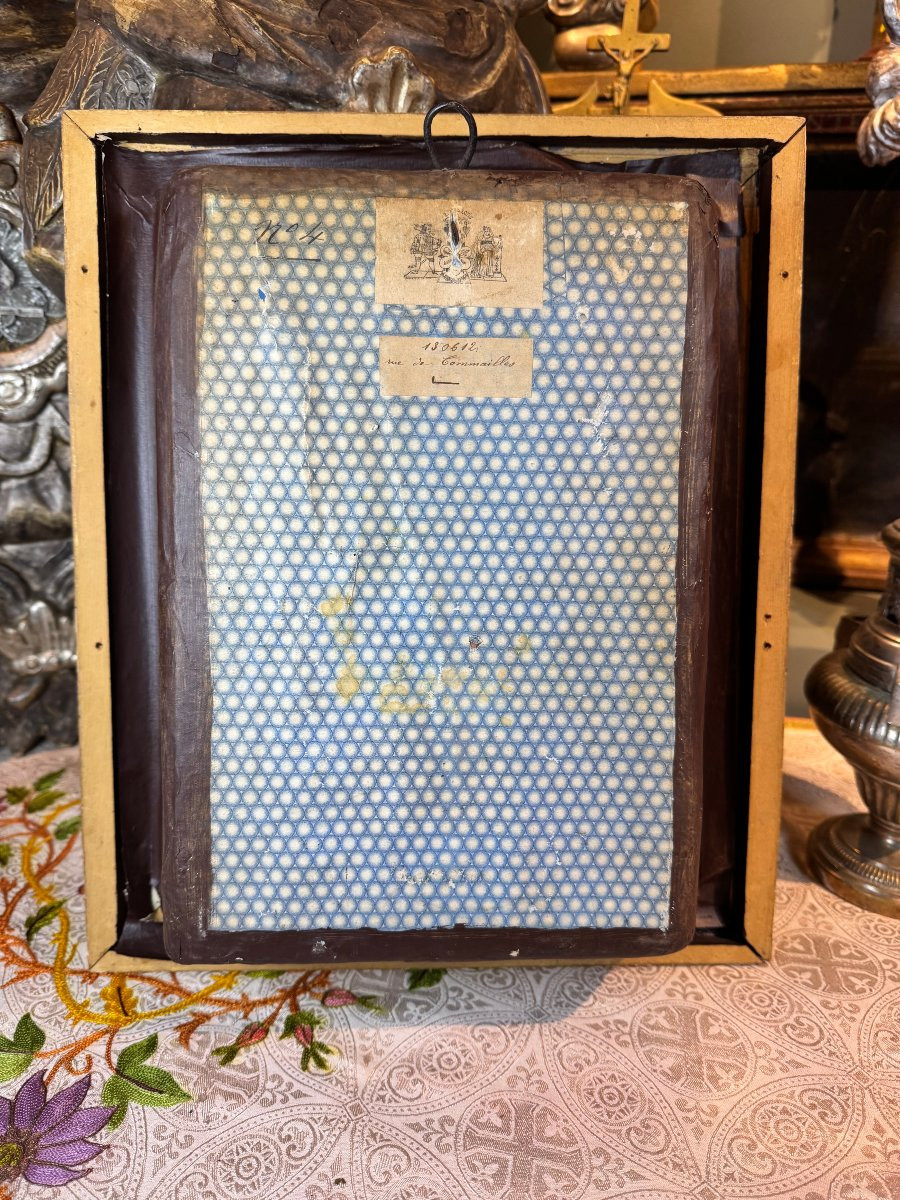 Reliquaire paperolles de Saint Joseph de Leonessa - circa 1800-photo-3