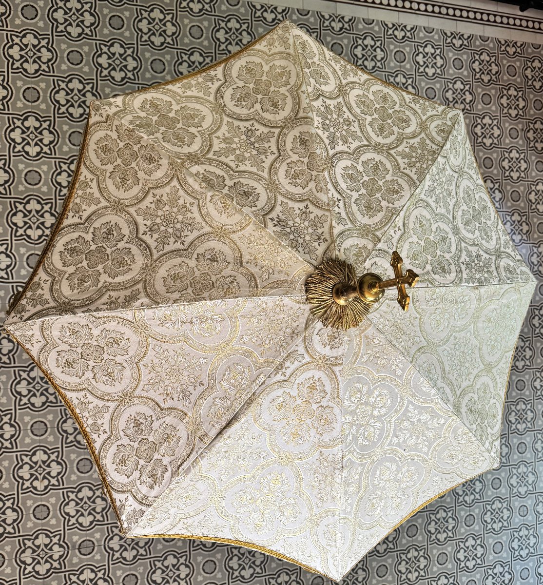 Liturgical Processional Umbrella - Late 19th Century-photo-2