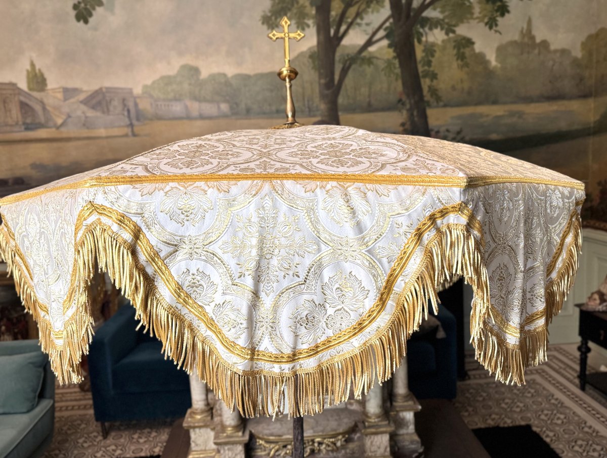 Liturgical Processional Umbrella - Late 19th Century-photo-3