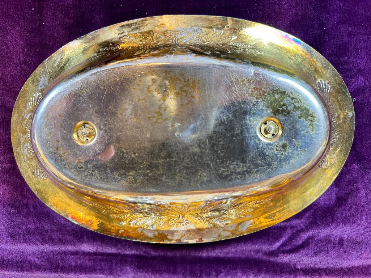 Church Cruets And Washbasin - Solid Silver - 19th Century-photo-2