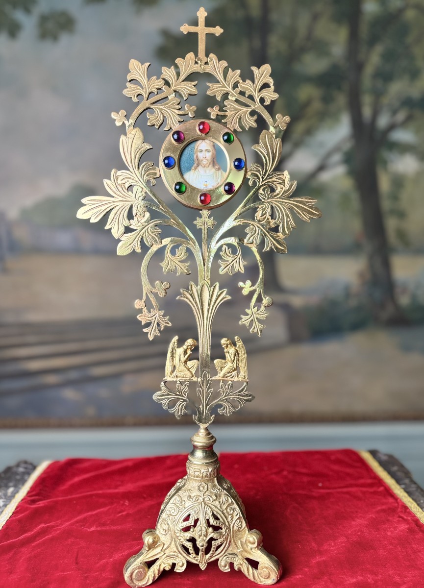 Reliquaire néogothique en Bronze - XIXe 