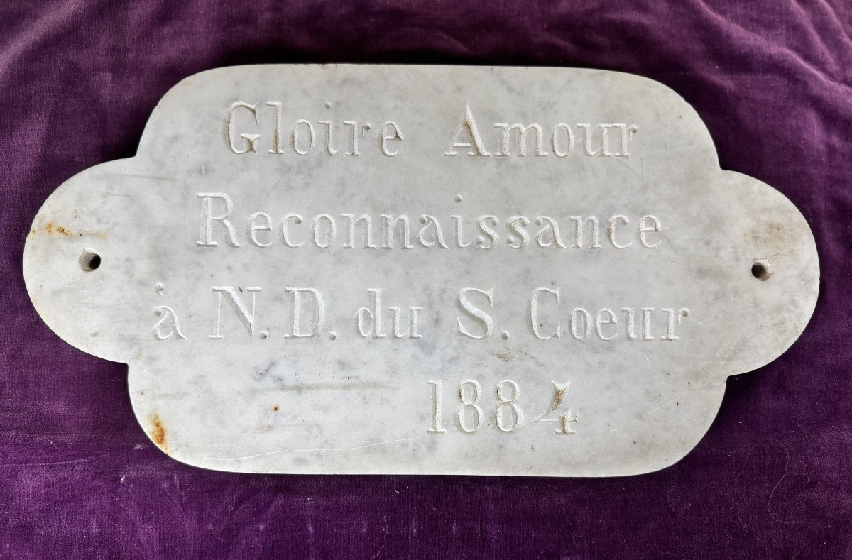 Ex-voto On White Marble - 1884