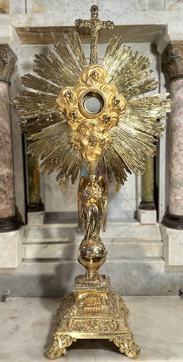Spectacular Vermeil Monstrance - Circa 1840-photo-4