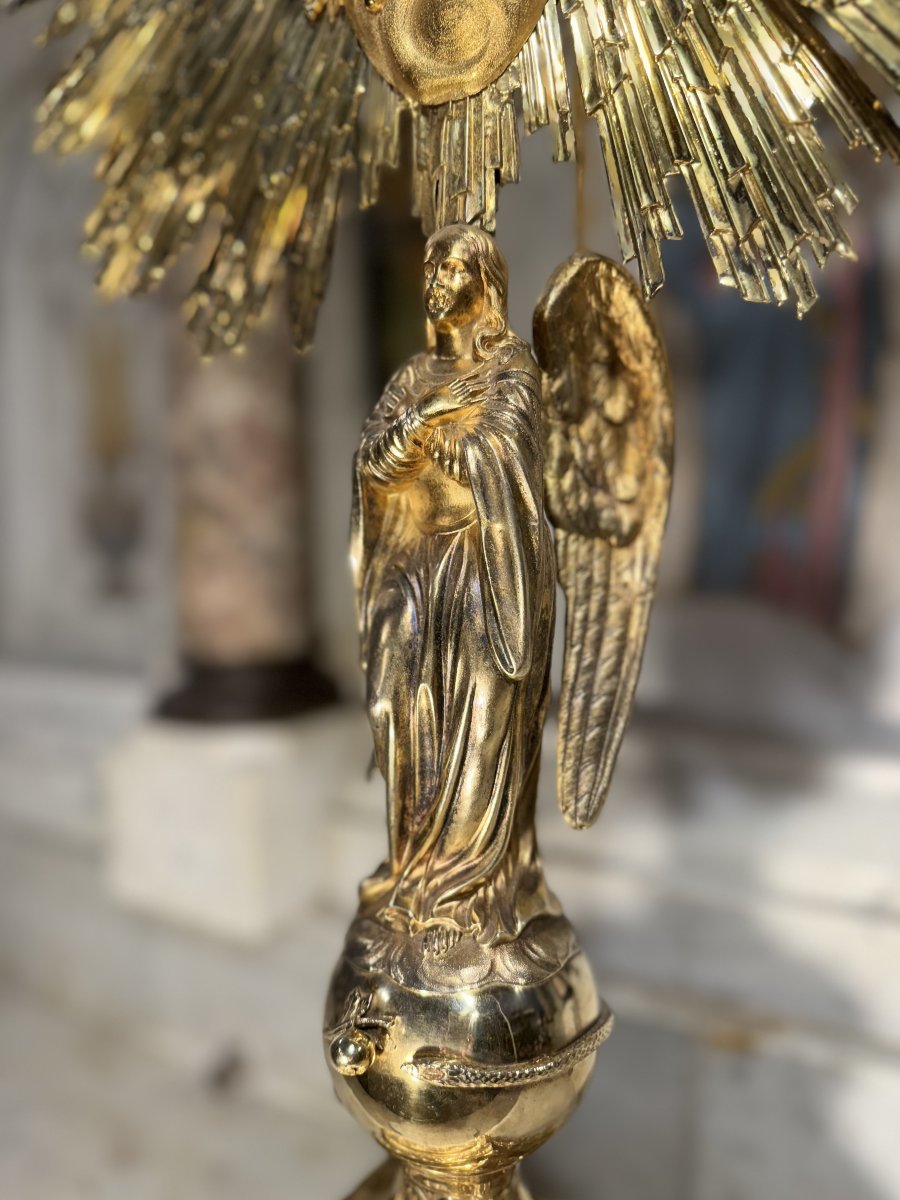 Spectacular Vermeil Monstrance - Circa 1840-photo-2