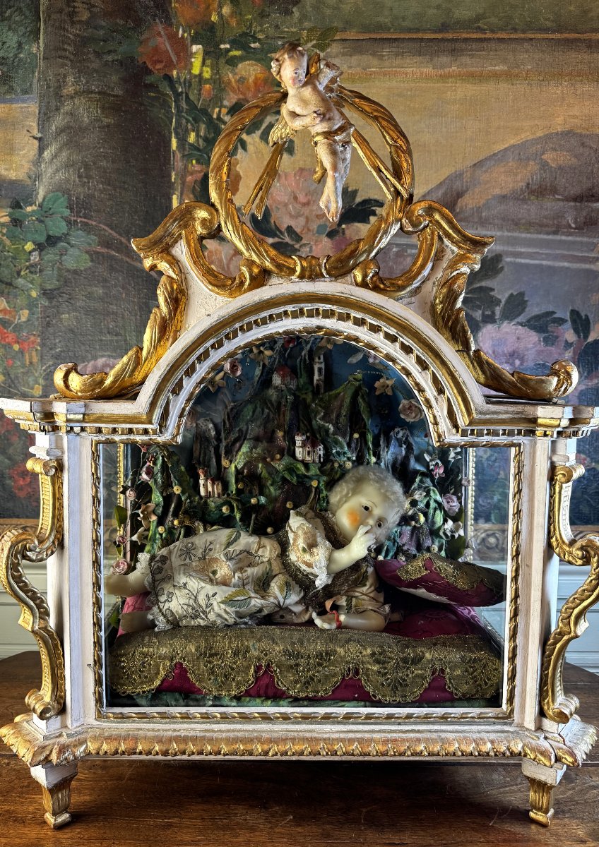 Dressed Wax Of The Child - Circa 1800-photo-2