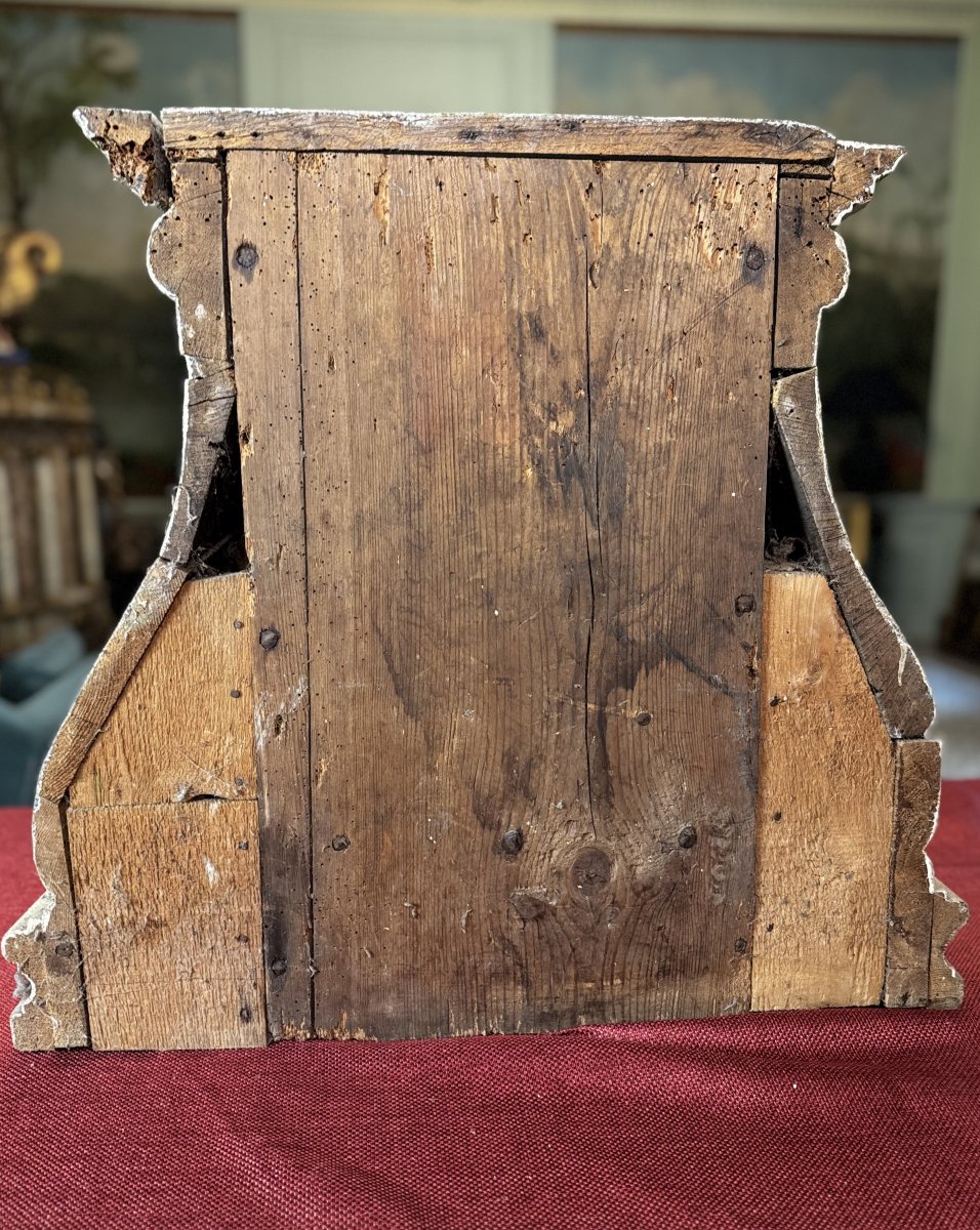 Curved Wooden Tabernacle And Veil - 18th Century-photo-5