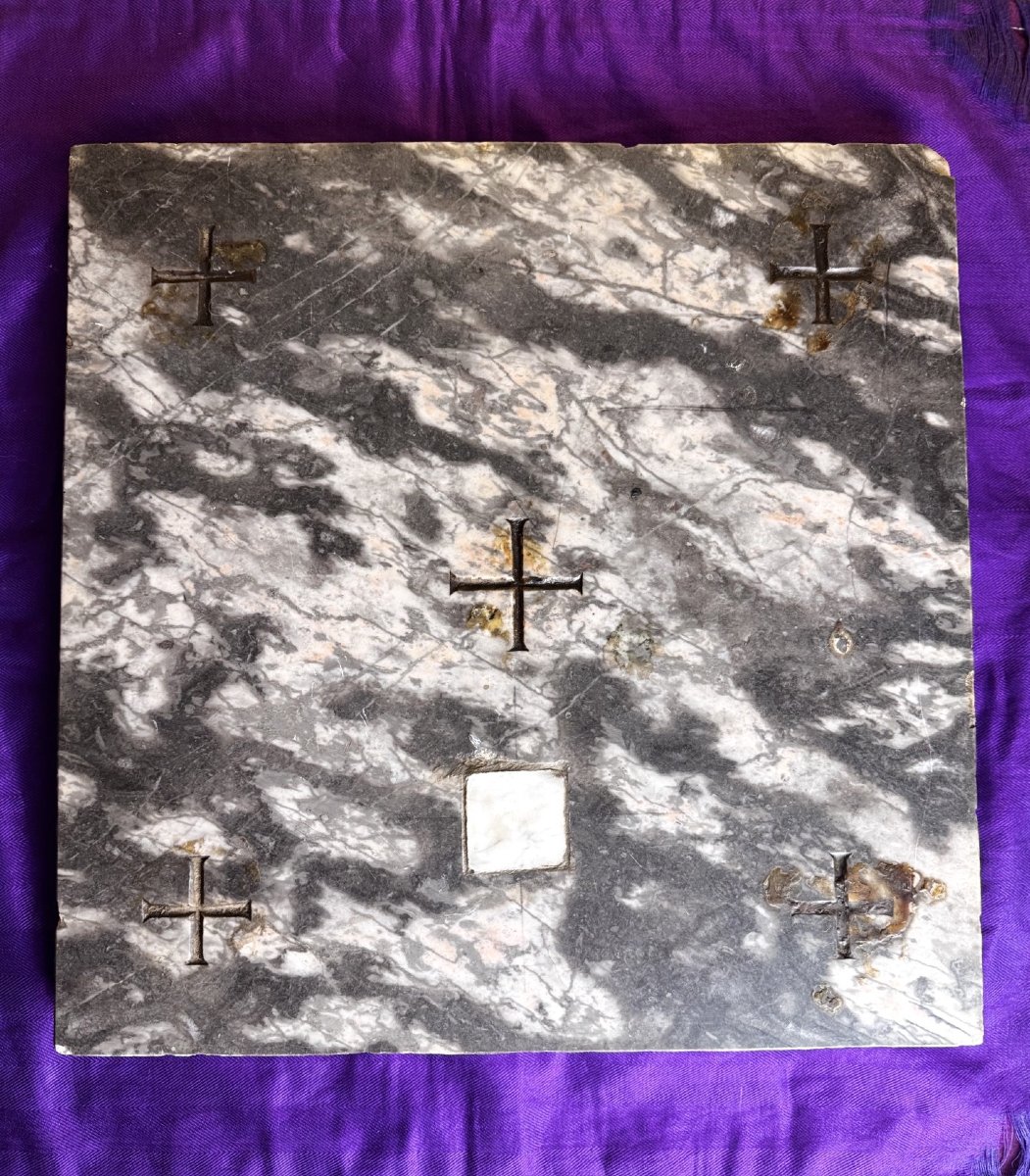 Marble Altar Stone - 19th Century -photo-2