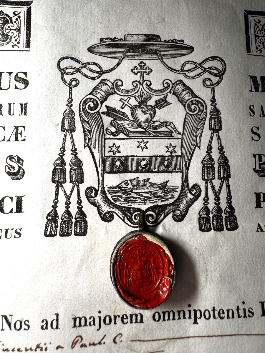Relic Of Saint Vincent De Paul And Its Certificate Of Authenticity From 1858-photo-4