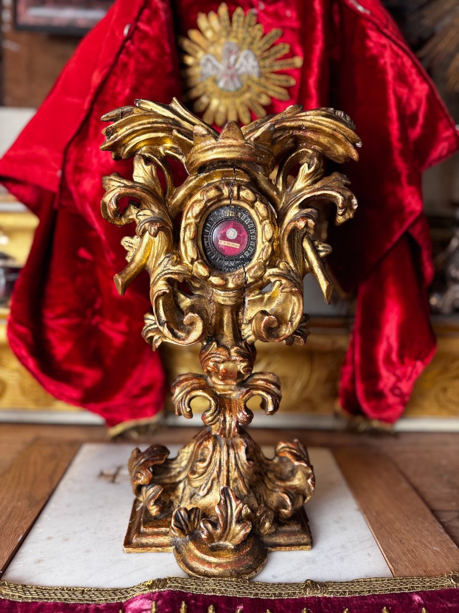 Italian Reliquary Containing A Relic Of Blessed Jean Martin Moyë  - 18th Century-photo-2