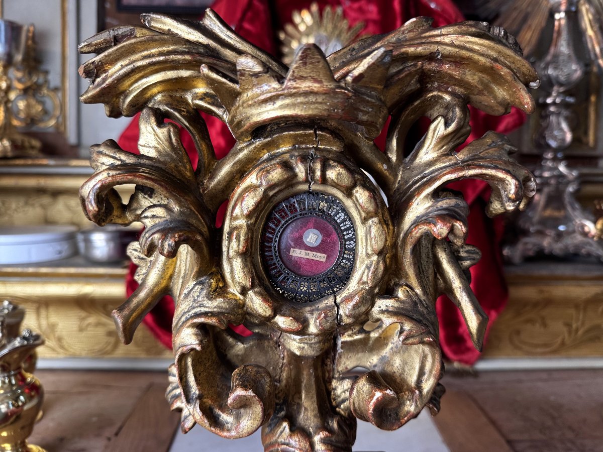 Italian Reliquary Containing A Relic Of Blessed Jean Martin Moyë  - 18th Century-photo-3