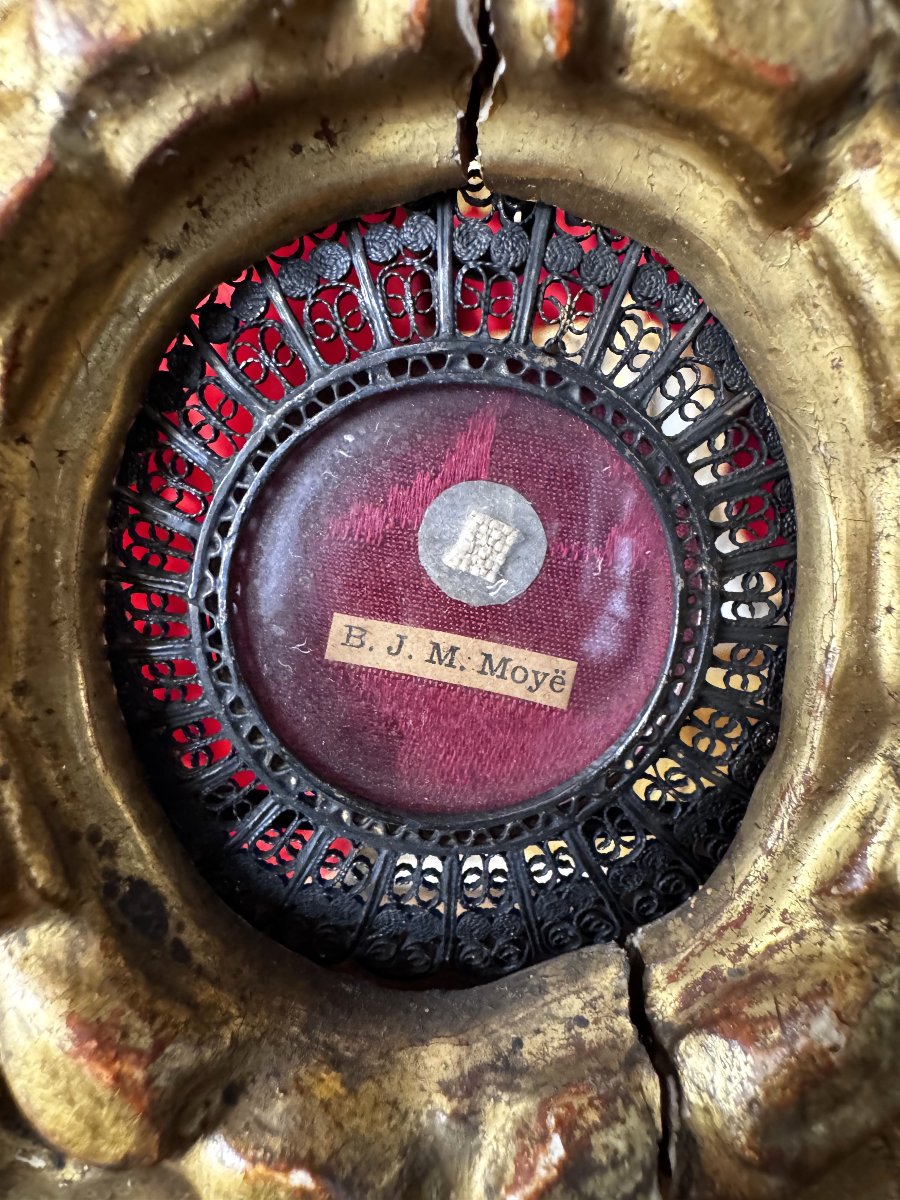 Italian Reliquary Containing A Relic Of Blessed Jean Martin Moyë  - 18th Century-photo-1