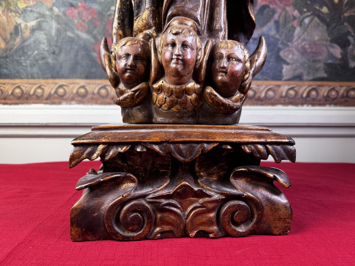 Vierge En Oraison Et Sa Couronne d'Argent - XVIIIe-photo-2