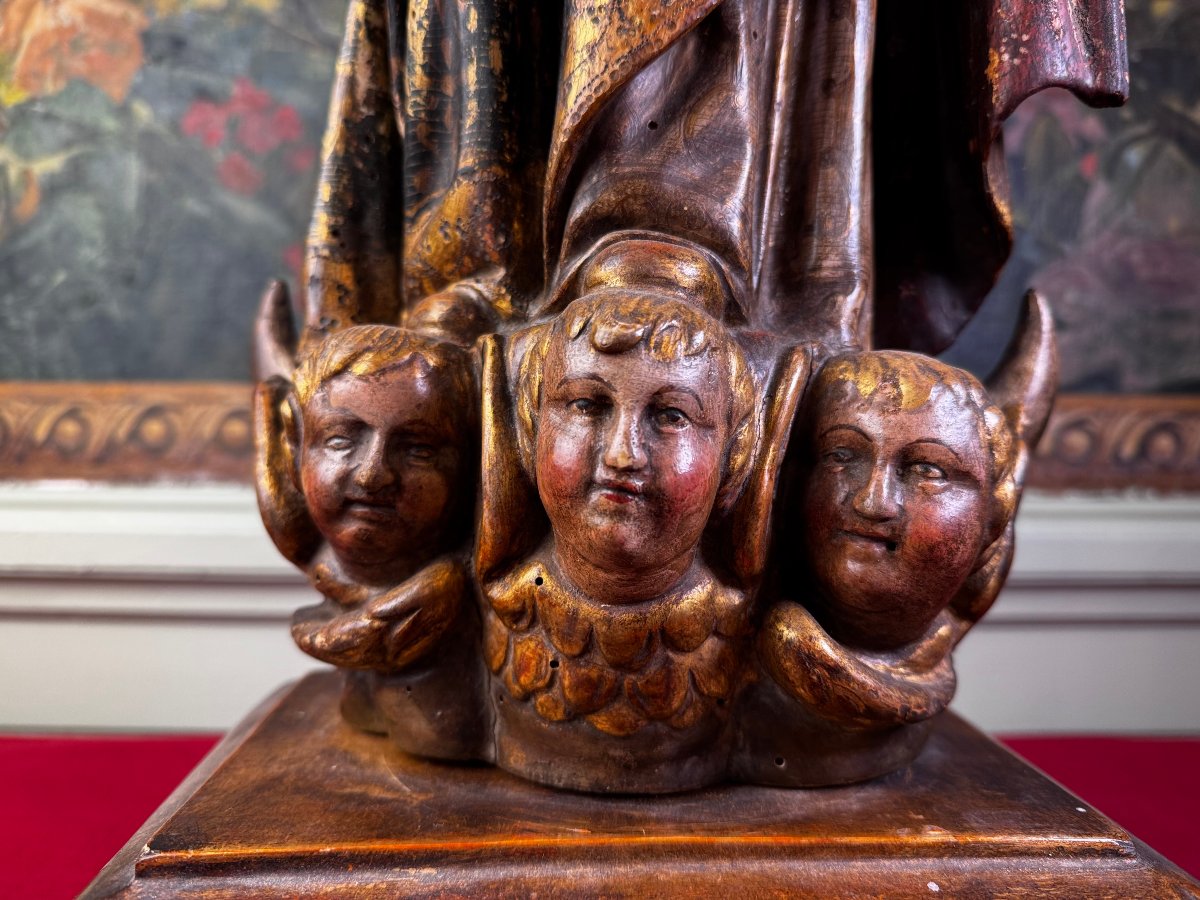 Vierge En Oraison Et Sa Couronne d'Argent - XVIIIe-photo-3