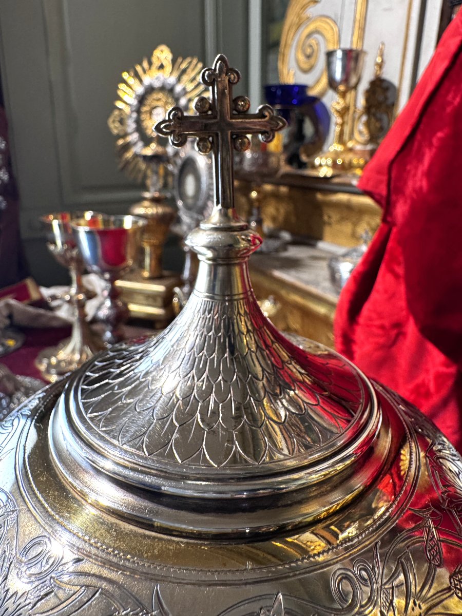 Solid Silver Ciborium - Early 20th Century -photo-2