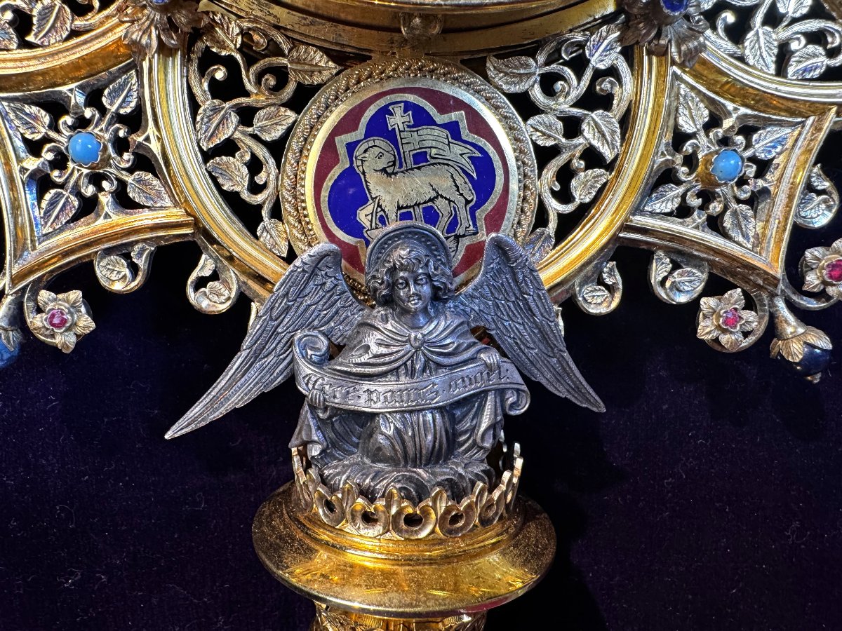 Neogothic Monstrance - Goldsmith Fuchs – Late 19th Century -photo-4