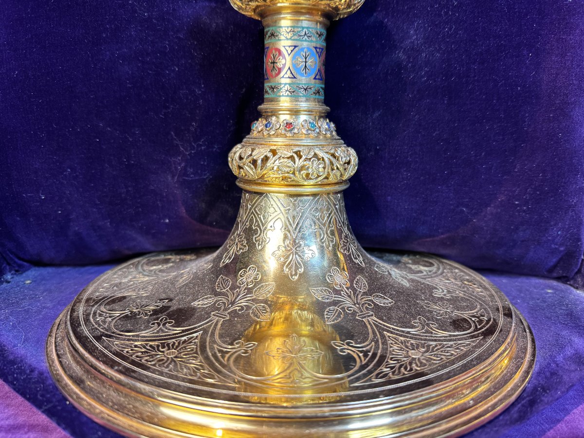 Neogothic Monstrance - Goldsmith Fuchs – Late 19th Century -photo-1