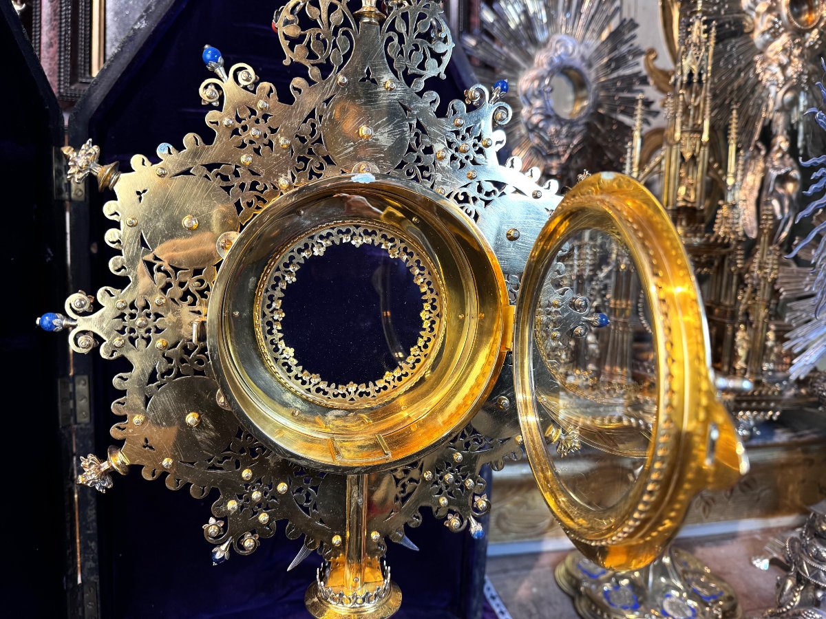 Neogothic Monstrance - Goldsmith Fuchs – Late 19th Century -photo-4