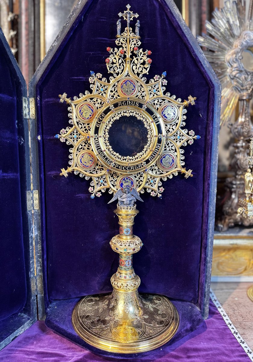 Neogothic Monstrance - Goldsmith Fuchs – Late 19th Century 