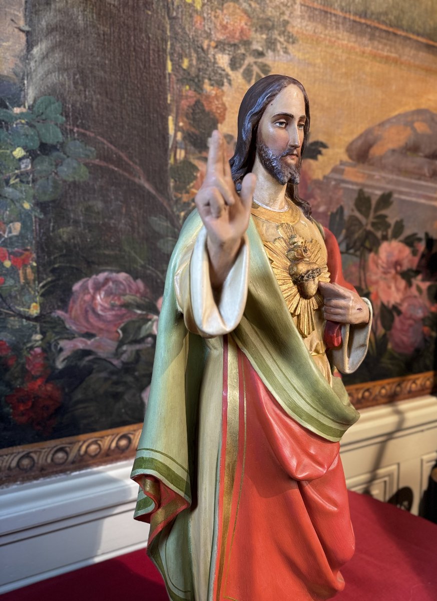 Représentation du Christ au Sacré Cœur - circa 1900-photo-4