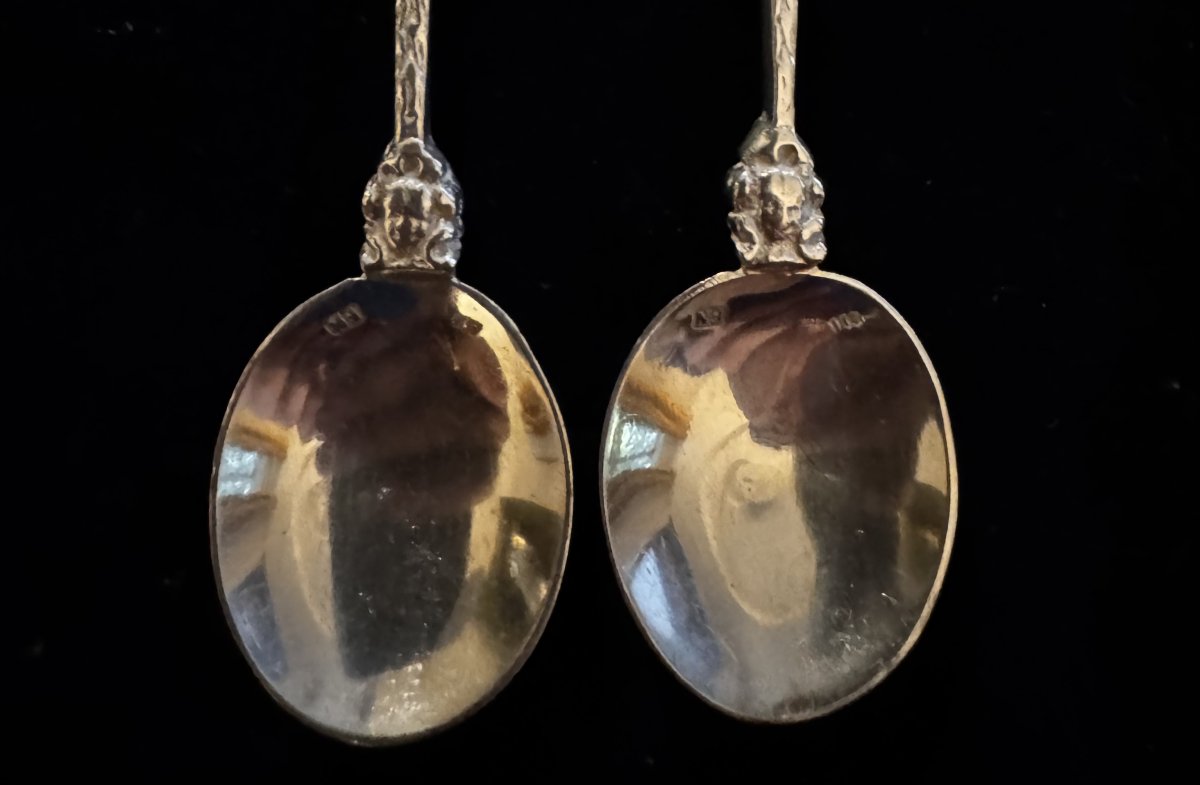 Silver Spoons Depicting The Apostles—early 20th Century. -photo-3