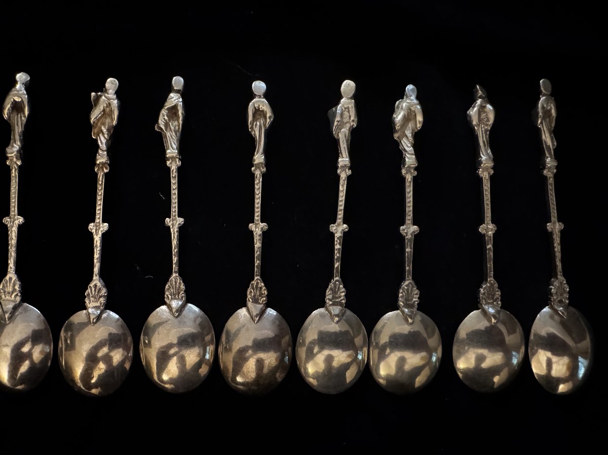 Silver Spoons Depicting The Apostles—early 20th Century. -photo-4