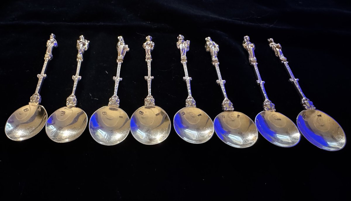 Silver Spoons Depicting The Apostles—early 20th Century. -photo-2