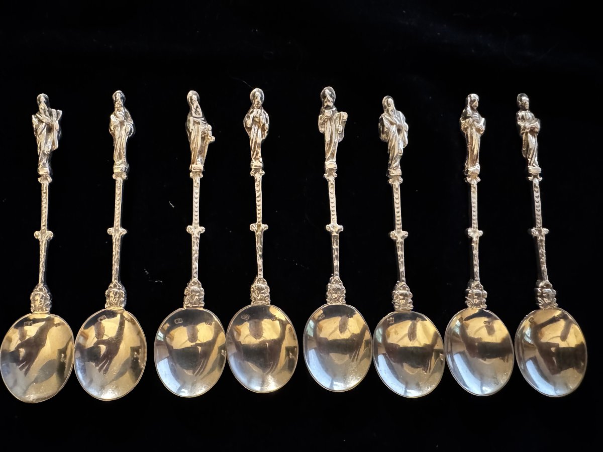 Silver Spoons Depicting The Apostles—early 20th Century. 