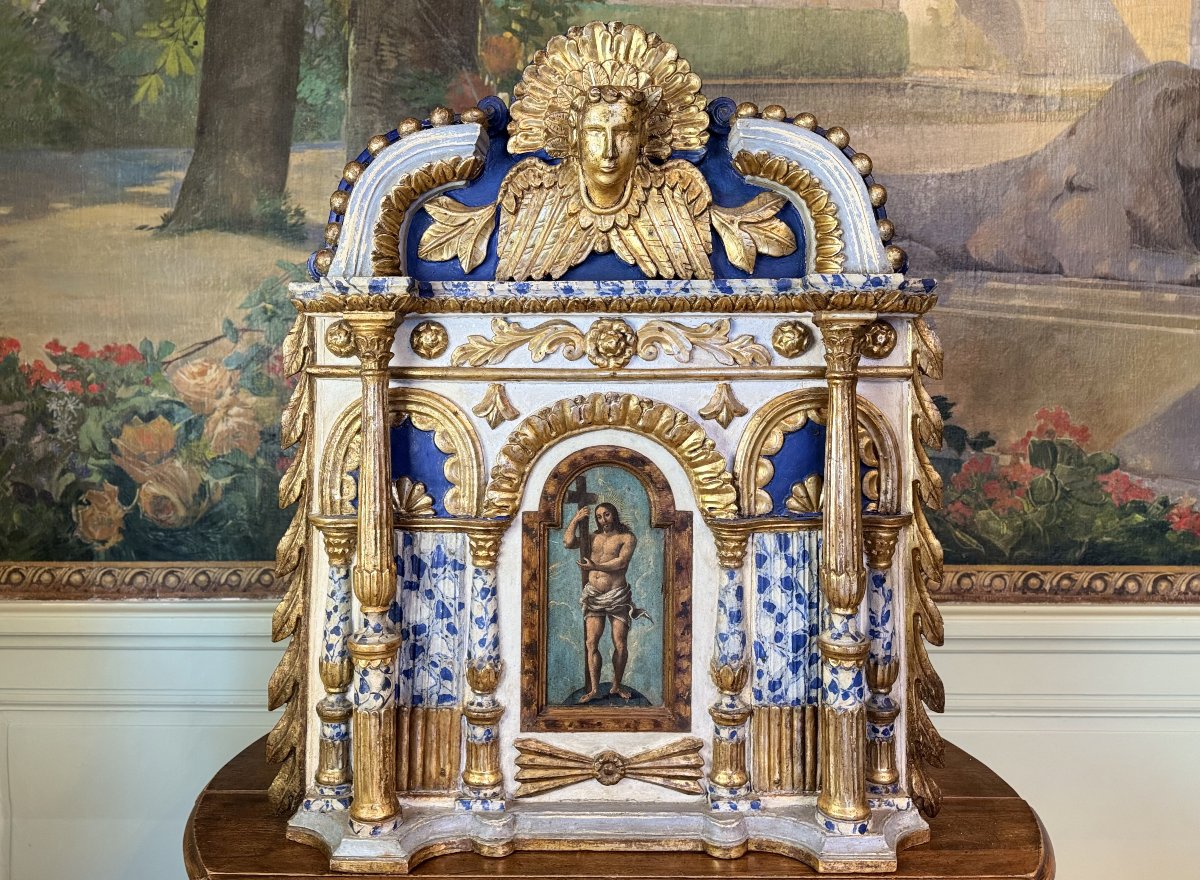 Imposing Façade Of An Italian Tabernacle—18th Century-photo-3