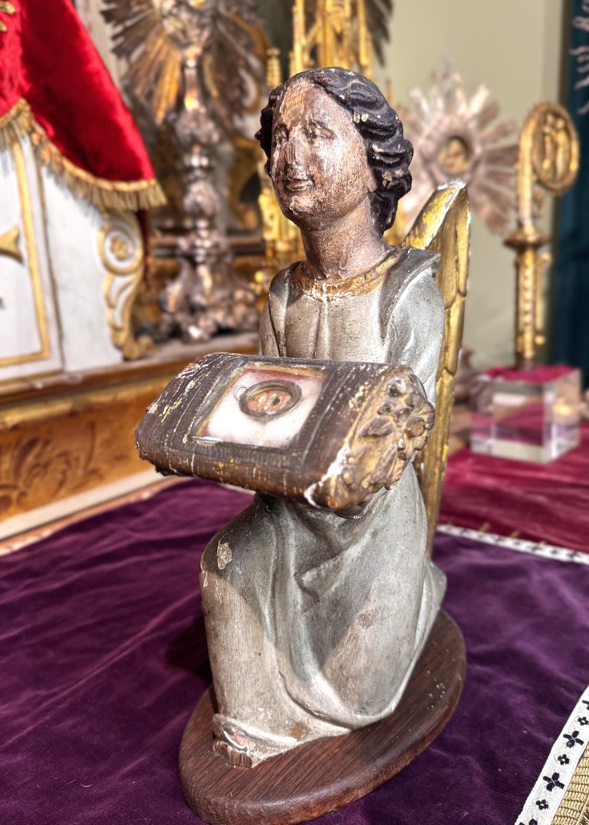 Ange reliquaire adorateur – XVIIIe-photo-1