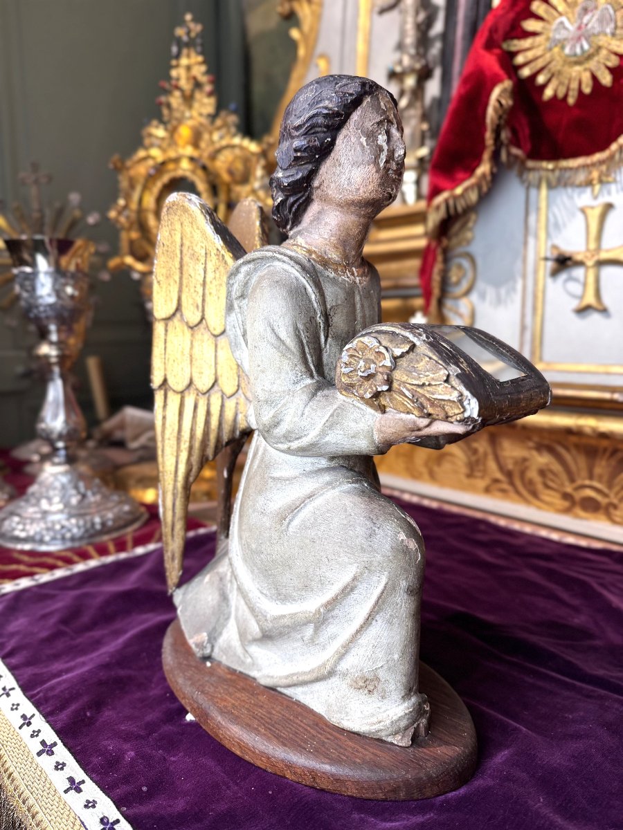 Ange reliquaire adorateur – XVIIIe-photo-2