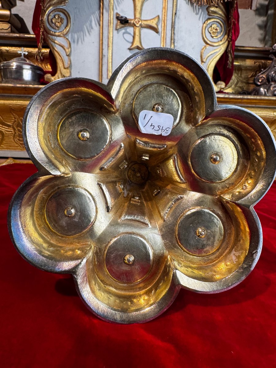 Calice néogothique en vermeil - XIXe -photo-8