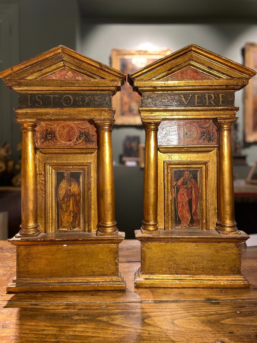 Pair Of Italian Altarpieces Around 1500-photo-2