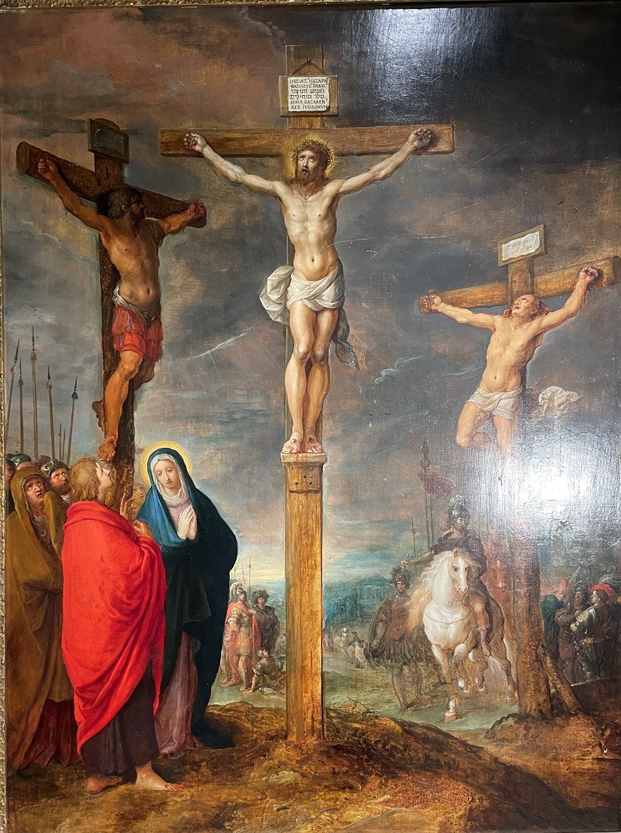 Ecole Flamande - Frans Francken Et Son Atelier - La Crucifixion